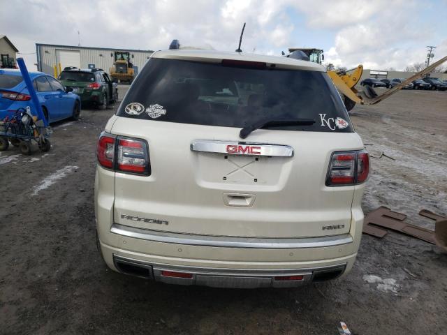 1GKKVTKDXEJ238195 - 2014 GMC ACADIA DENALI WHITE photo 6