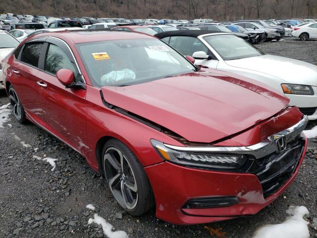 1HGCV1F90JA047374 - 2018 HONDA ACCORD TOURING RED photo 4