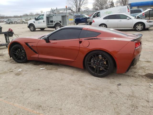1G1YA2D72G5102022 - 2016 CHEVROLET CORVETTE STINGRAY 1LT ORANGE photo 2