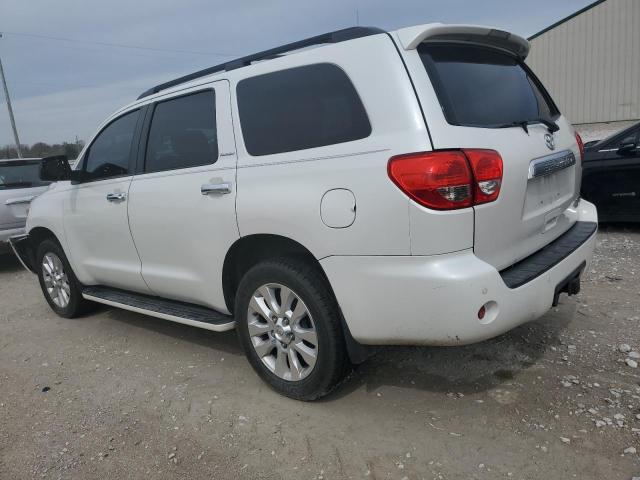 5TDBY67A08S009387 - 2008 TOYOTA SEQUOIA PLATINUM WHITE photo 2