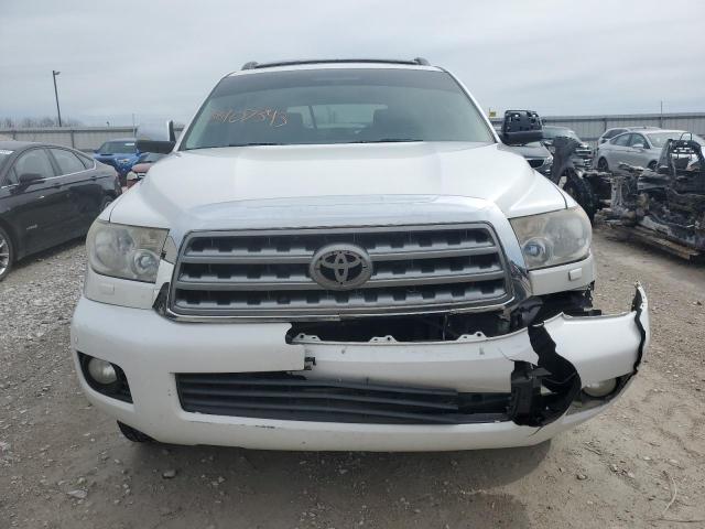 5TDBY67A08S009387 - 2008 TOYOTA SEQUOIA PLATINUM WHITE photo 5