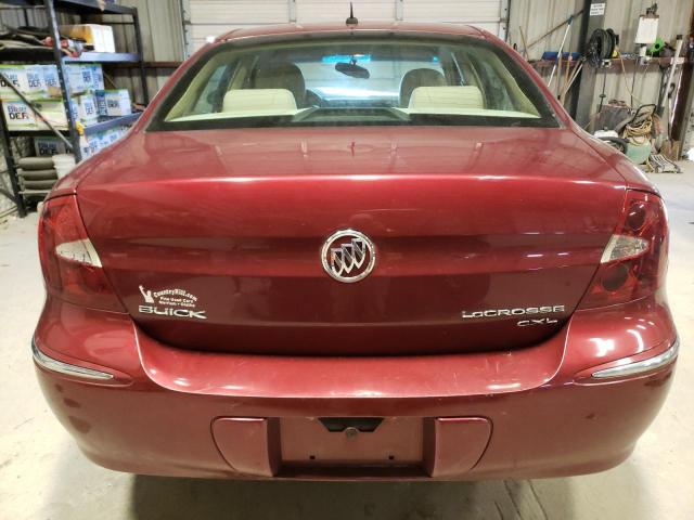 2G4WD582171214491 - 2007 BUICK LACROSSE CXL RED photo 6