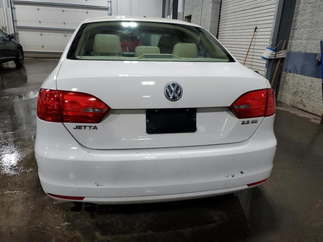 3VWDP7AJ0CM369713 - 2012 VOLKSWAGEN JETTA SE WHITE photo 6