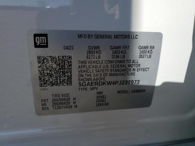 5GAERDKW4PJ237973 - 2023 BUICK ENCLAVE AVENIR თეთრი ფოტო 13