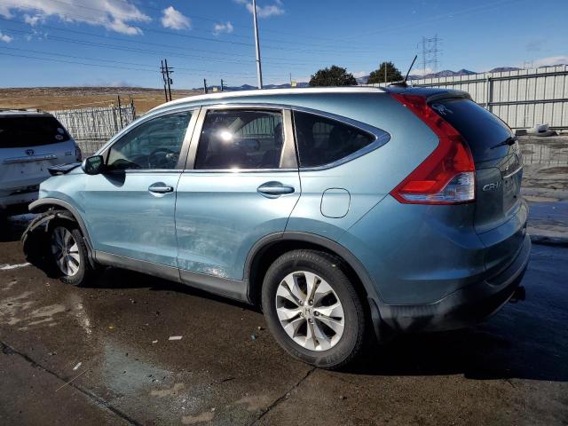 2HKRM3H77EH519796 - 2014 HONDA CR-V EXL BLUE photo 2