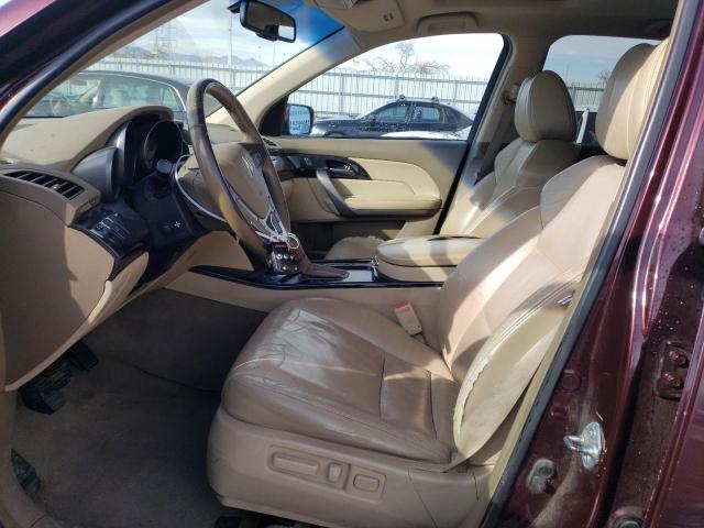 2HNYD28218H553296 - 2008 ACURA MDX BURGUNDY photo 7