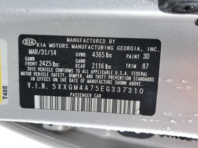 5XXGM4A75EG337310 - 2014 KIA OPTIMA LX SILVER photo 13