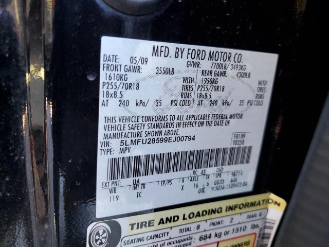 5LMFU28599EJ00794 - 2009 LINCOLN NAVIGATOR შავი ფოტო 13