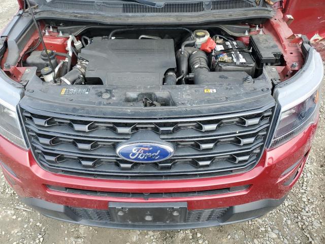 1FM5K8GT9HGC55761 - 2017 FORD EXPLORER SPORT RED photo 11