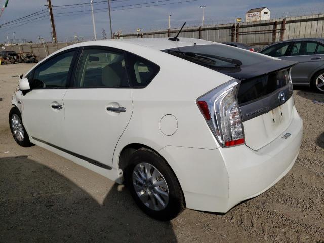 JTDKN3DP6D3041577 - 2013 TOYOTA PRIUS PLUG WHITE photo 2