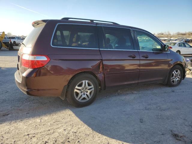 5FNRL38407B405519 - 2007 HONDA ODYSSEY EX MAROON photo 3