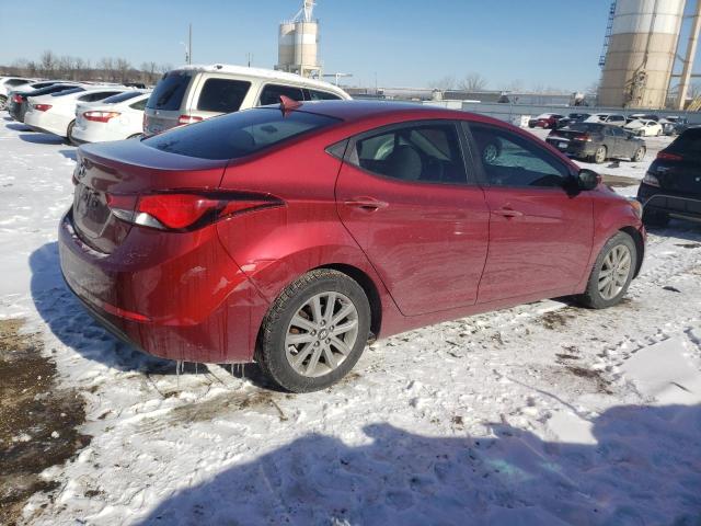 5NPDH4AE1EH469216 - 2014 HYUNDAI ELANTRA SE RED photo 3