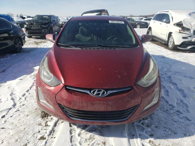 5NPDH4AE1EH469216 - 2014 HYUNDAI ELANTRA SE RED photo 5