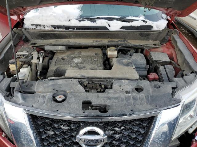 5N1AR2MM6FC662090 - 2015 NISSAN PATHFINDER S RED photo 11