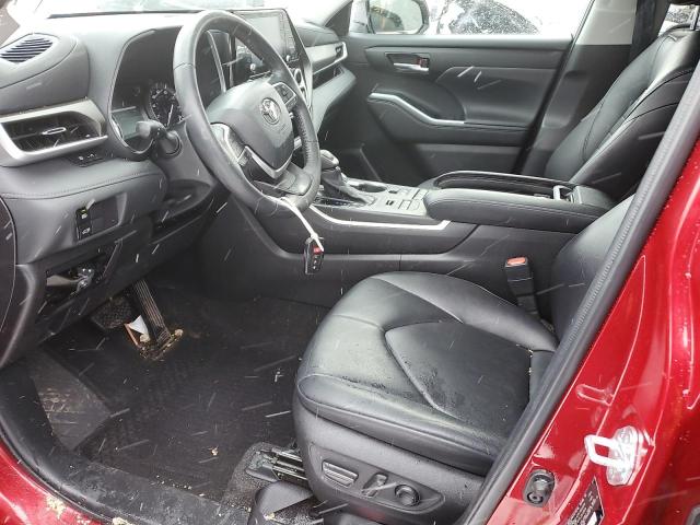 5TDGZRBH3NS568968 - 2022 TOYOTA HIGHLANDER XLE RED photo 7