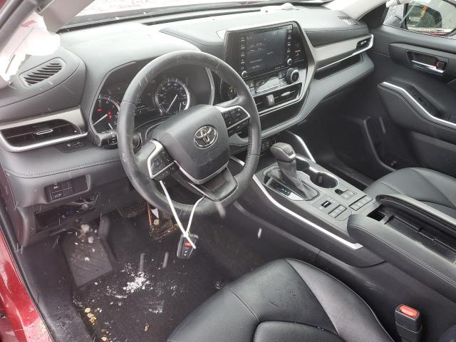 5TDGZRBH3NS568968 - 2022 TOYOTA HIGHLANDER XLE RED photo 8