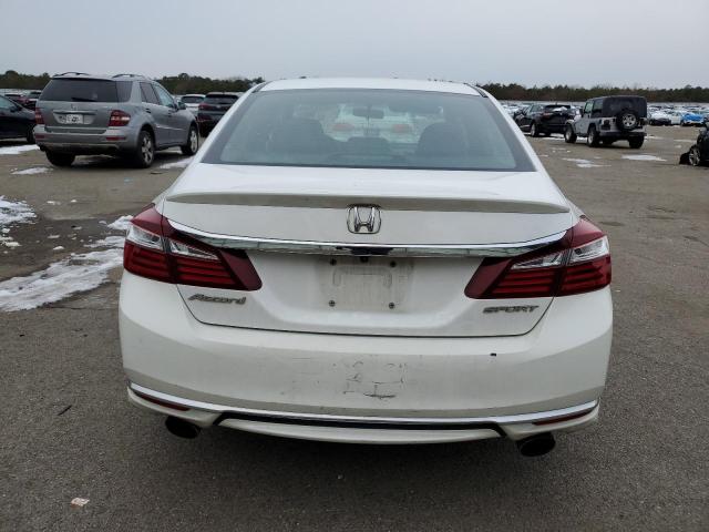 1HGCR2F53GA057056 - 2016 HONDA ACCORD SPORT WHITE photo 6