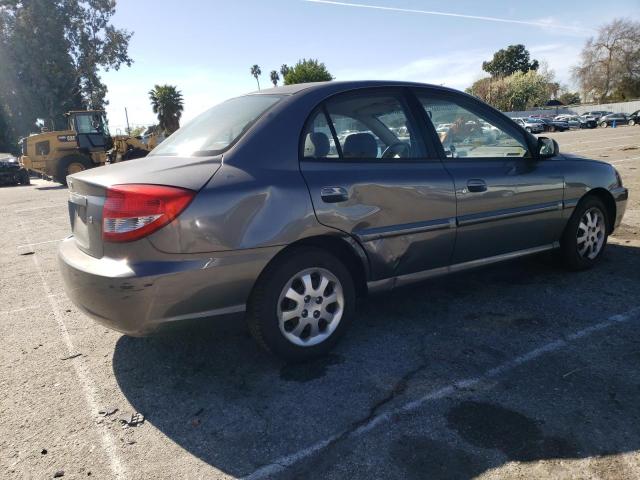 KNADC125046305702 - 2004 KIA RIO GRAY photo 3