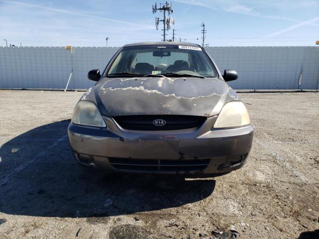 KNADC125046305702 - 2004 KIA RIO GRAY photo 5