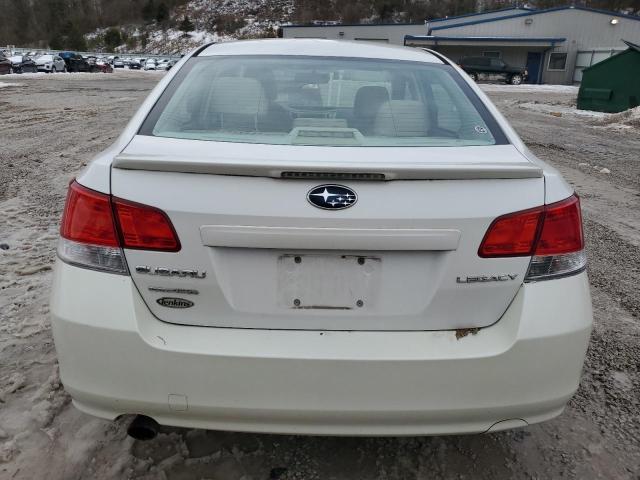 4S3BMCA65D3010304 - 2013 SUBARU LEGACY 2.5I WHITE photo 6