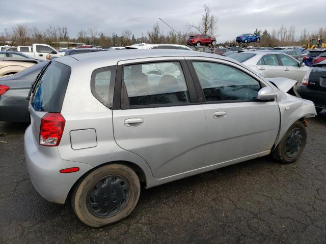 KL1TD66676B684243 - 2006 CHEVROLET AVEO BASE SILVER photo 3