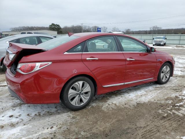 KMHEC4A44DA085376 - 2013 HYUNDAI SONATA HYBRID RED photo 3