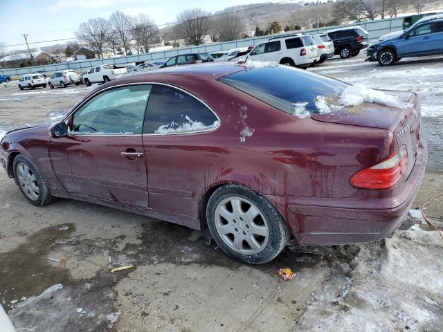 WDBLJ65GX2T102196 - 2002 MERCEDES-BENZ CLK 320 BURGUNDY photo 2