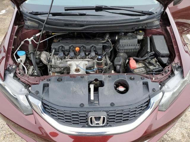 19XFB2F59DE090734 - 2013 HONDA CIVIC LX MAROON photo 11