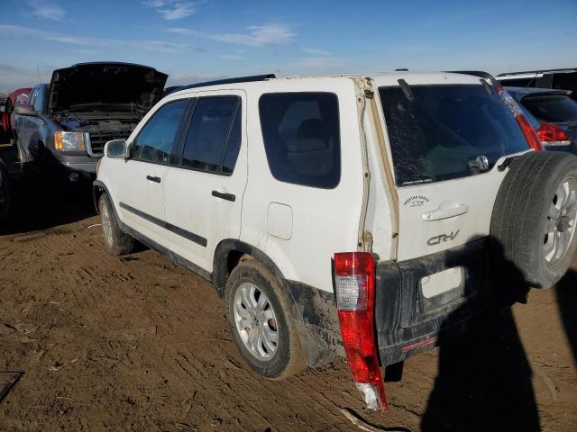 JHLRD78886C020070 - 2006 HONDA CR-V EX WHITE photo 2