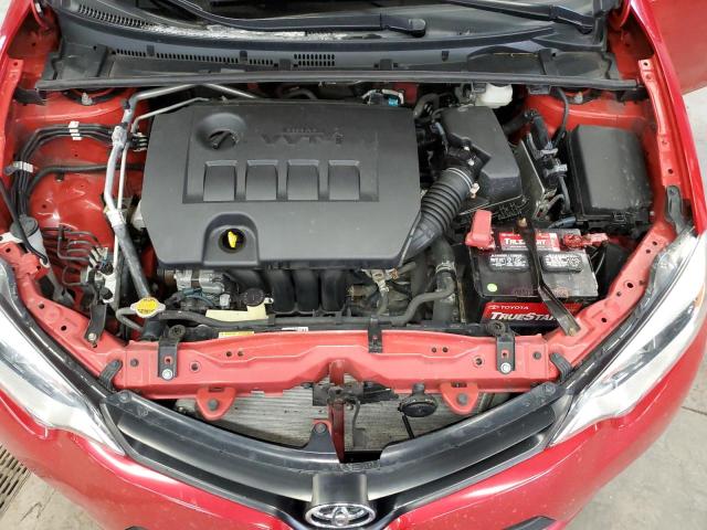 2T1BURHE6EC198369 - 2014 TOYOTA COROLLA L RED photo 11