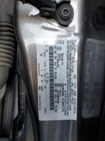 1FAHP3K27CL338695 - 2012 FORD FOCUS SE GRAY photo 12