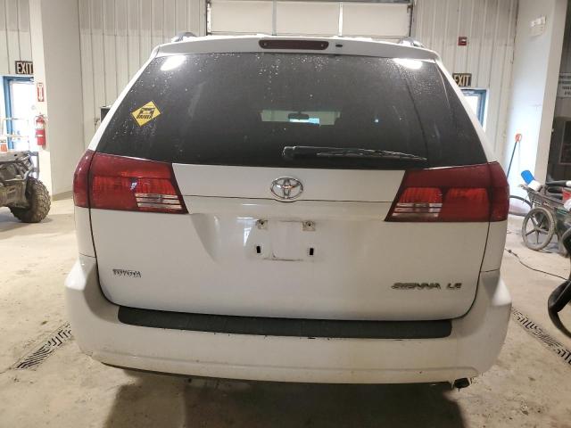 5TDZA23C65S317047 - 2005 TOYOTA SIENNA CE WHITE photo 6