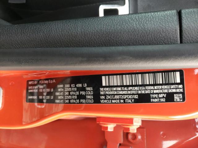 ZACCJBBT2GPD83182 - 2016 JEEP RENEGADE LATITUDE ORANGE photo 12