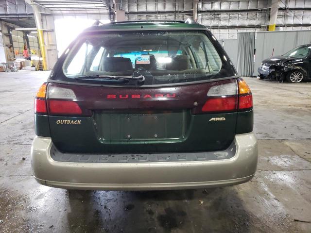 4S3BH665617620139 - 2001 SUBARU LEGACY OUTBACK GREEN photo 6