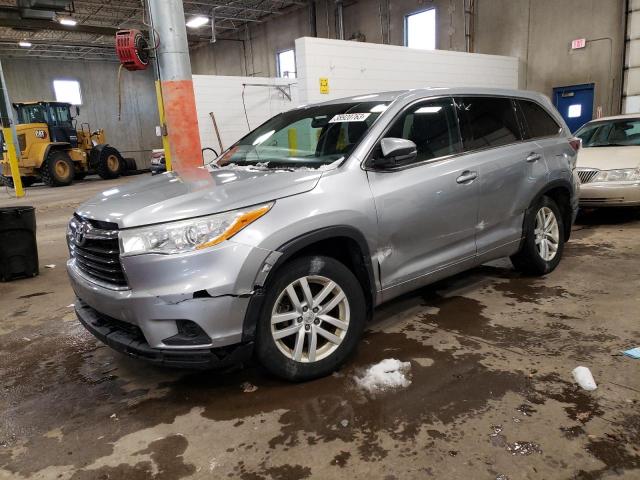 5TDBKRFH0ES024145 - 2014 TOYOTA HIGHLANDER LE SILVER photo 1