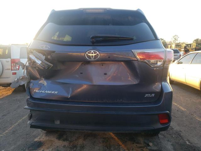 5TDKKRFH6GS176840 - 2016 TOYOTA HIGHLANDER XLE Сірий фото 6