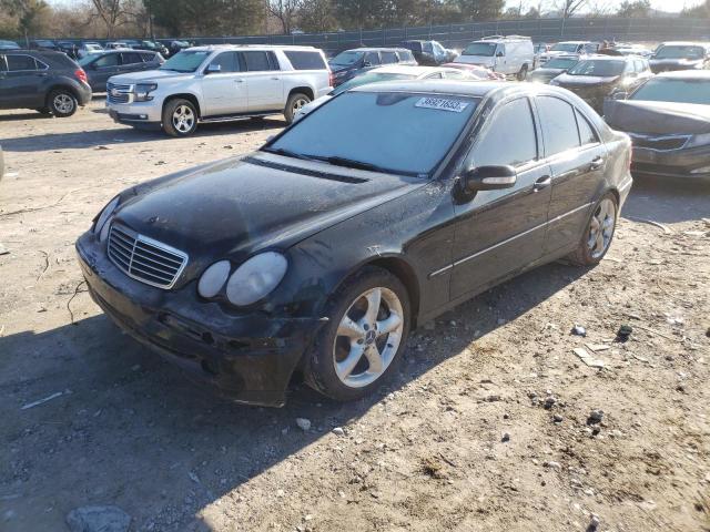 WDBRF40J54A644209 - 2004 MERCEDES-BENZ C 230K SPORT SEDAN BLACK photo 1