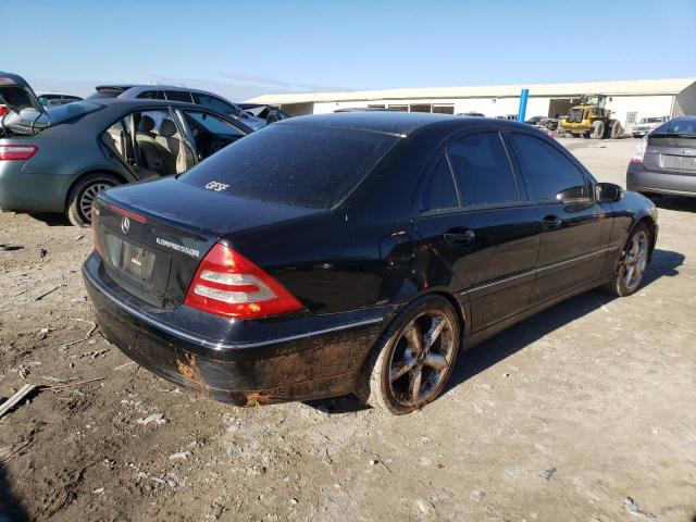 WDBRF40J54A644209 - 2004 MERCEDES-BENZ C 230K SPORT SEDAN BLACK photo 3