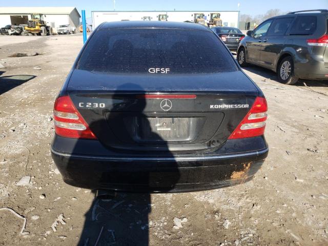 WDBRF40J54A644209 - 2004 MERCEDES-BENZ C 230K SPORT SEDAN BLACK photo 6