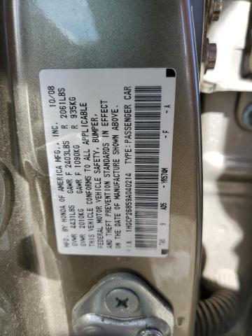 1HGCP26859A040214 - 2009 HONDA ACCORD EXL TAN photo 13