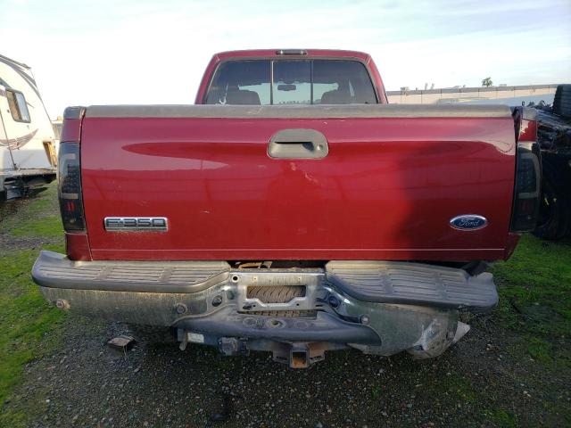 1FTWW31P66EA36258 - 2006 FORD F350 SRW SUPER DUTY BURGUNDY photo 6