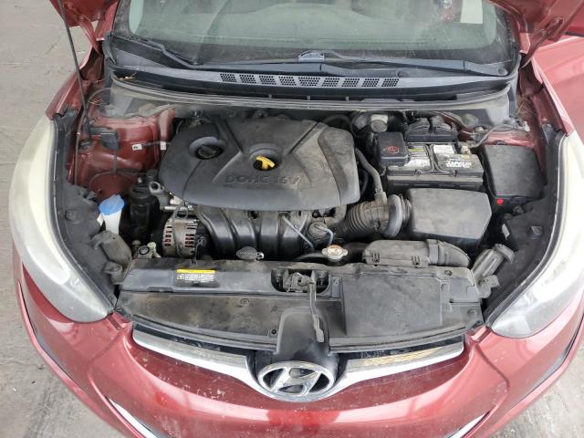 5NPDH4AE6EH534898 - 2014 HYUNDAI ELANTRA SE BURGUNDY photo 11