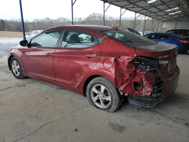 5NPDH4AE6EH534898 - 2014 HYUNDAI ELANTRA SE BURGUNDY photo 2