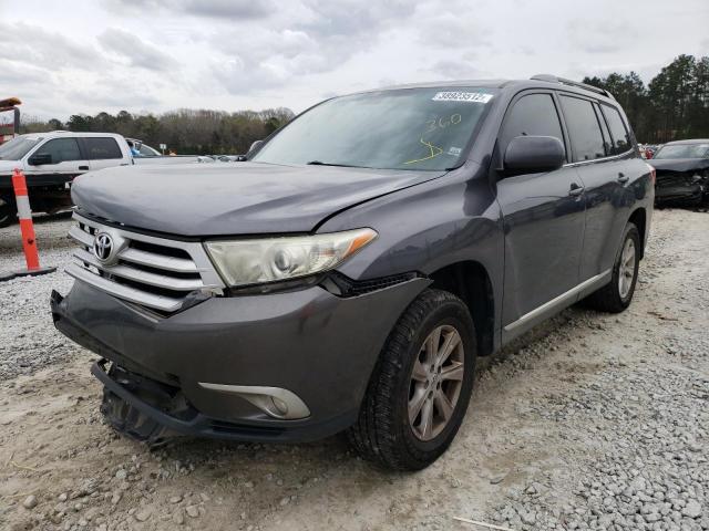 5TDZA3EH1CS027018 - 2012 TOYOTA HIGHLANDER BASE GRAY photo 2