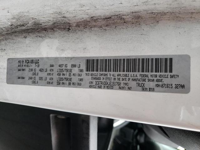 3C6TRVDGXJE151760 - 2018 RAM PROMASTER 2500 HIGH Ақ фото 14