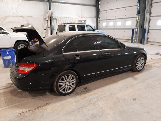 WDDGF54X29R077890 - 2009 MERCEDES-BENZ C 300 BLACK photo 3