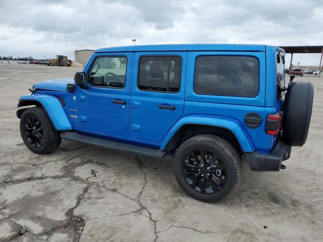 1C4JJXP6XMW761366 - 2021 JEEP WRANGLER U SAHARA 4XE BLUE photo 2