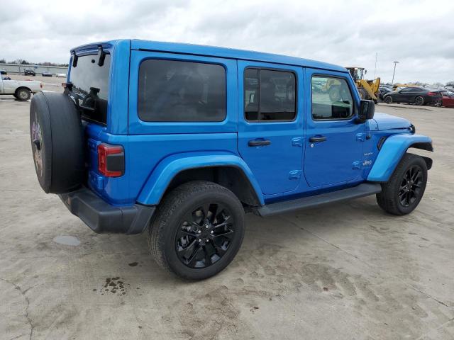 1C4JJXP6XMW761366 - 2021 JEEP WRANGLER U SAHARA 4XE BLUE photo 3