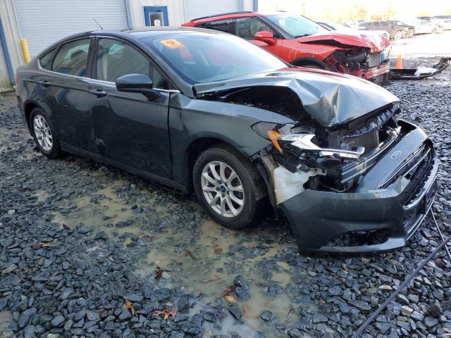 3FA6P0G71FR251567 - 2015 FORD FUSION S GREEN photo 4