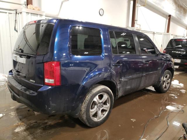 5FNYF4H45EB039627 - 2014 HONDA PILOT EX BLUE photo 3